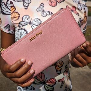 Miu Miu Pink Zip Wallet